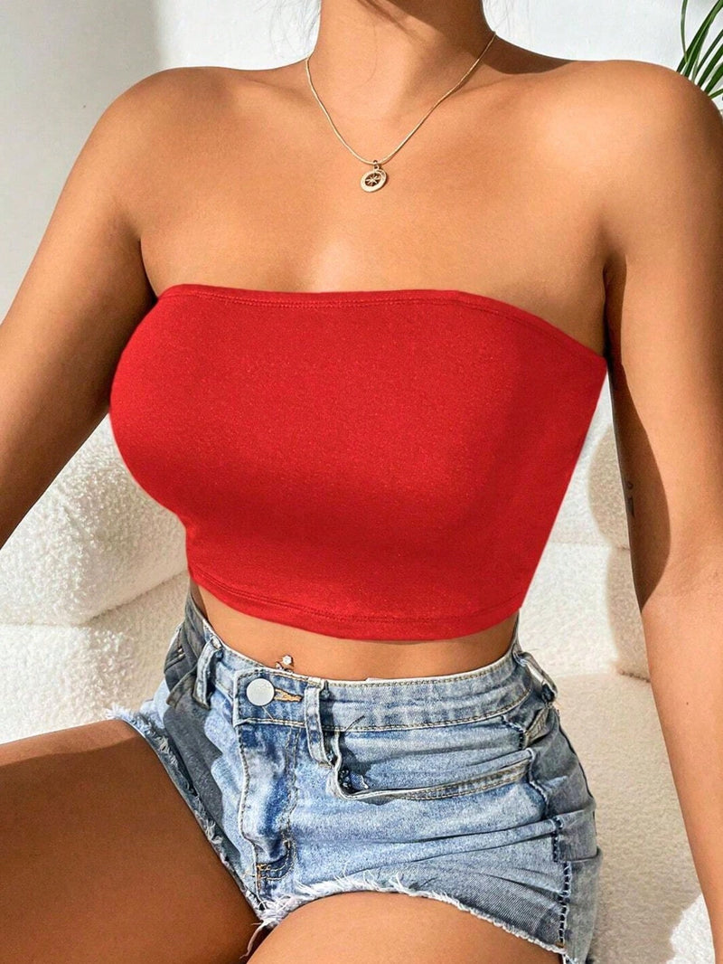 Cropped Top Faixa Feminina Suplex Com Bojo Tendência Moda Super Envio! !