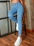 Calça Jeans Skinny Feminina Cintura Alta Com Lycra Corte Moderno.